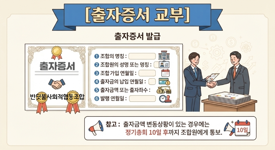 출자증서 교부